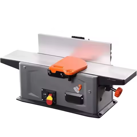 1.5HP 10000 RPM Portable Benchtop Wood Jointer 6-in-1 14-Blade Spiral Cutterhead 0-1/8'' Adjustable 