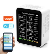[Officestucio-Ready Stock] Tuya WiFi Portable Home Office Indoor Desktop Air Quality Detector 6 In 1