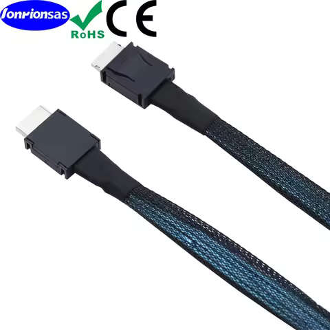 LONRIONSAS#OcuLink PCIe PCI-Express SFF-8611 4i to OcuLink SFF-8611 4I SSD Data Active Cable