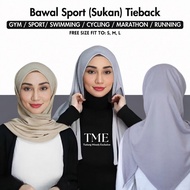 Tudung Sports Bawal Sukan Tie back Instant Tali Floise ironless sport (Tudung Moody) sports / gym / 