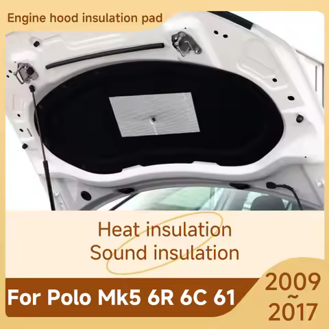 Front Hood Engine Sound Pad For Volkswagen Polo Mk5 6R 6C 61 2009~2017 2016 Sound Insulation Cotton 