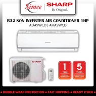 Sharp R32 Non Inverter 1HP Air Conditioner AUA9WCD2 &amp; AHA9WCD2
