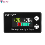BETOP Battery Capacity Indicator DC 8V-100V Car Motorcycle Voltmeter Voltage Gauge 12V 24V 48V 72V for 6133A LCD Battery Standard Color