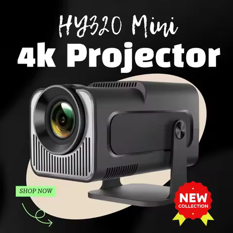 Woopker HY320 Mini Android 11 4K Projector 720P 300ANSI Wifi6 BT5.0 Ultra Short Focus 180° Rotable P