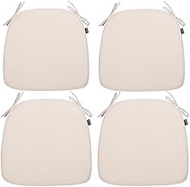 Magpie Fabrics Outdoor/Indoor 17"x16"x2" Chair Cushions with Ties Set of 4, Waterproof All Weather U