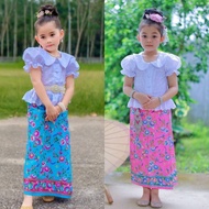 ชุดไทยเด็ก​ ชุดไทยกระโปรง​ เสื้อผ้าเด็ก​ เสื้อผ้าเด็กผู้หญิง ชุดไทยประยุกต์เด็กผู้หญิง ชุดไทยเด็กผู้หญิง