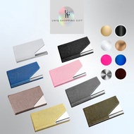 UGH Personalized Custom Engrave PU StainlessSteel Business Name Card Credit Debit Card Holder Gift