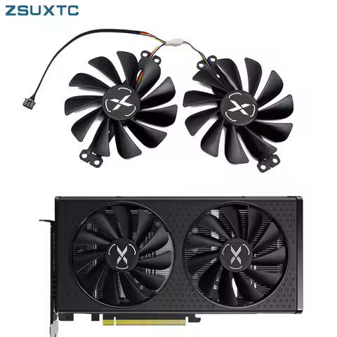 95MM FY010010M12LPA FDC10U12S9-C RX6600 6600XT Graphics Card Fan For XFX Radeon RX 6600 XT Gaming Vi