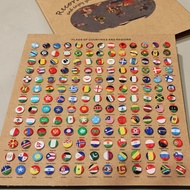 3D Wooden World Map Puzzle Adult World Map Country Flag Push Pins 3d Puzzle