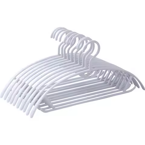 20 New Traceless Anti-slip Semicircular Hangers Wet And Dry Plastic Hanging Accessories Space Saving