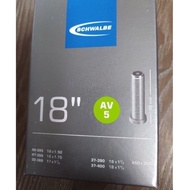 Fat Tiger Bike Schwalbe AV5 Inner Tube 18 inch 355 369 390 400 tyre