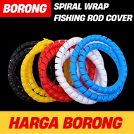 HARGA BORONG Rod Protector Spiral Wrap Cover Rod Pancing 1meter Plastic Cover Fishing Rod Accessorie