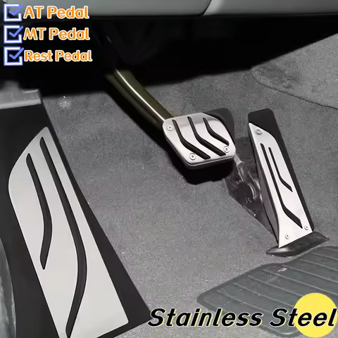 LHD Car Pedals Cover for BMW X5 X6 F15 F16 E70 E71 E72 2008 - 2020 Stainless Steel Accelerator Gas B