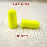 100pairs/lot 3M 312-1250 Yellow Neons Slow rebound more comfortable foam Earplugs