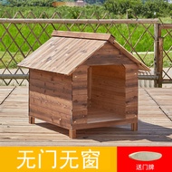 Solid Wood Dog House Outdoor Outdoor Kennel All Year Round Neutral Wooden Dog House Rainproof Pet Dog House Large Dog Dog Cage