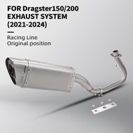 Slip On For Italjet Dragster 125 200 Motorcycle Full System Exhaust Silencer Escape Front Link Pipe 