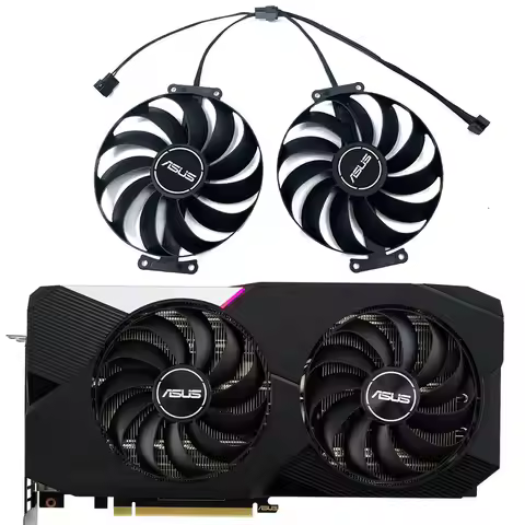 1SET NEW 7PIN 95MM DUAL-RTX 3060TI-O8G-V2 GPU Fan，For ASUS Dual GeForce RTX 3070、RTX 3060 TI-O8G-V2 