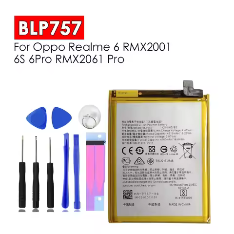 For Oppo Realme 6 RMX2001 6S 6Pro RMX2061 Pro BLP757 4210mAh Mobile Phone Battery