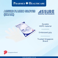 ASSURE HDPE Embossed Plastic Gloves, 100s/Pkt