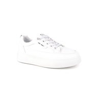 ST.JAMES รองเท้าผ้าใบ/รองเท้าหนัง PU ส้น 4 CM. รุ่น BARCELONA สี WHITE | รองเท้าผ้าใบ ผู้หญิง