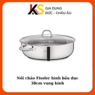 Fissler oval pot and pan 38cm with glass lid