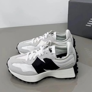 New Balance NB 327 shock-absorbing, anti-skid, wear-resistant low top running shoes for both men and women in gray black and white99999999999999999999999999999999999999999999999999