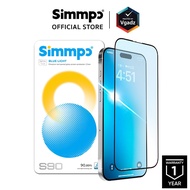 Simmpo ฟิล์มกระจกสำหรับ iPhone 17 / Air / 17 Pro / 17 Pro Max / 16 Pro / 16 Pro Max รุ่น Anti-Blue L