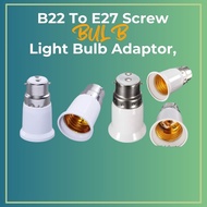 {Ready Stock} 6PCS *  B22 To E27 Screw Light Bulb Adaptor,Bulbs Adapter Converter,E27 Light Bulbs Co