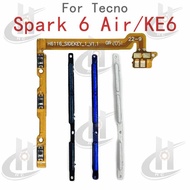 For Tecno Spark 6 Air / KE6 Power Volume Side Button Flex Cable Keys button on off volume up and dow