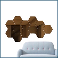 Acrylic Hexagon Mirror Tiles 12 Pieces Home Removable Hexagon Mirror Wall Stickers Honey Comb Mirror Decal for smbsg