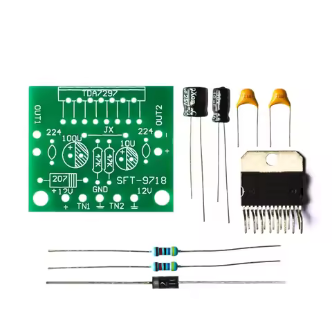 TDA7297 amplifier board bulk DC 12V pure rear stage 2.0 dual channel 15W+15W electronic DIY kit