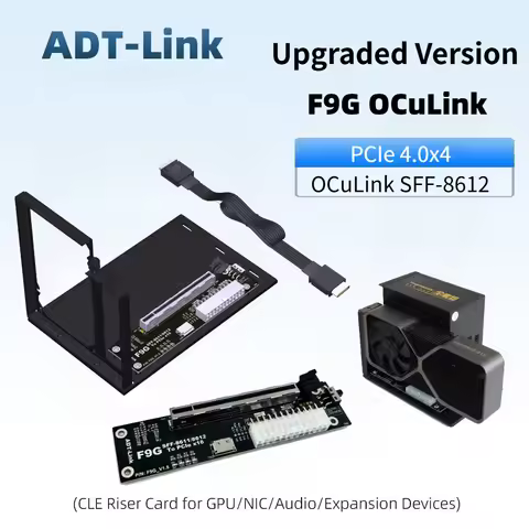 F9G EGPU OCuLink GPU Dock PCIe 4.0/5.0 X4 M.2 PC Notebook Laptop to External Video Graphics Card for