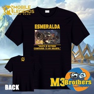 ESMERALDA Mobile Legends Cotton Shirt / ML Shirt / MLBB Shirt/CVC Cotton Shirt /Mobile Gaming Shirts