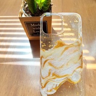 Golden flake and white pearl iPhone 13 Pro Max case