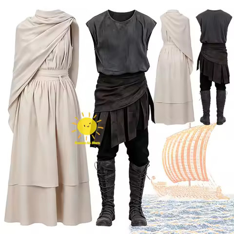 Movie Odysseus Athena Cosplay The Odyssey Cosplay Costume Dress Shawl Tops Pants Athena Odysseus Sui