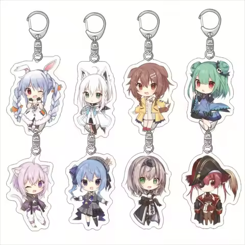 6CM Virtual Anchor Hololive Anime Figures Cosplay Keychain Inugami Korone Usada Pekora Sakura Miko H