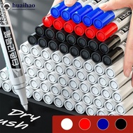 HUAIHAO 1Pc White Black Red Marker Pens 2.0mm Oily Waterproof Paint Pen for Wool Canva Tire Glass Ro