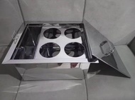 Terlaris!! Dandang Panci Mie Ayam Kocok 4Lubang/Panci Mie Ayam Bakso Kotak 4Luang