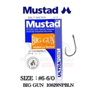 MUSTAD BIG GUN HOOK（10829NPBLN）#6-6/0 Fishing hook mata kail 鱼钩