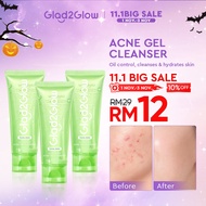 Glad2Glow Centella Salicylic Acid Acne Gel Cleanser 70ml facial cleanser Ance face wash cleansing oi