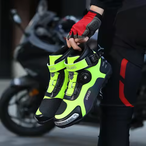 New Motorcycle riding shoes Motorcycle cross-country short boots Racing shoes Motorcycle cross-count