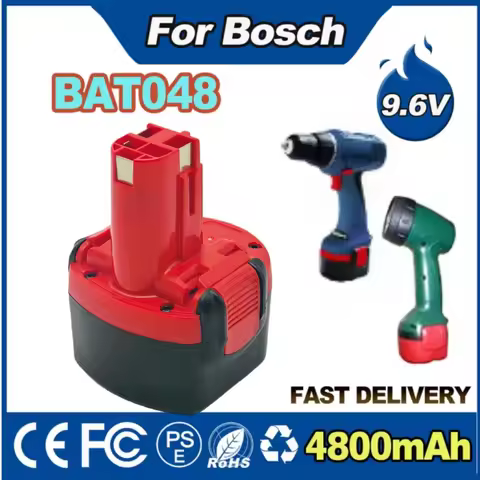 New for BOSCH BAT038 BAT048 4.8-12.8AH 9.6V Battery BAT040 BAT140 PSR 9.6VE-2, GSR 9.6 V Battery Pow