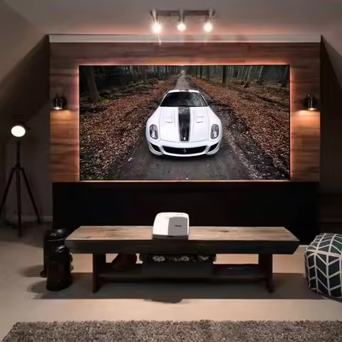 Fixed Frame Projection Screen 2.35:1 Ambient Light Rejecting Projector Screen for 4k Ultra Short Thr