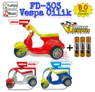 Sepeda Vespa Anak Roda 3 Mini Mainan Motor Motoran Pespa Dorong Mobil Mobilan Bisa Dinaiki