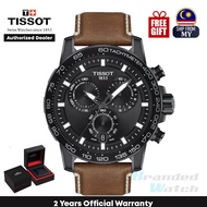 [Official Warranty] Tissot T125.617.36.051.01 Men's Supersport Chrono Large 45.5mm Quartz Chronograph Leather Strap Dress Fashion Watch T1256173605101 (watch for men / jam tangan lelaki / tissot watch for men / tissot watch / men watch)