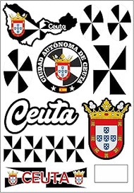 Ceuta Spain Sticker Map Sticker Sheet Travel Sticker Car Motorcycle Biker Flag Decoration AK