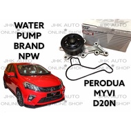 PERODUA MYVI D20N WATER PUMP WITH GASKET BRAND NPW T-184