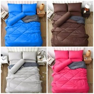5-In-1 Fitted Queen Bedsheet With Comforter / Cadar Fitted Bedsheet Have Comforter