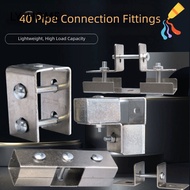 LIAOYING Square Tube Connector, 40*40mm solderless Pipe Fixed Joint, Rack Fixed Pipe Clamp carbon st