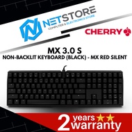 CHERRY MX 3.0 S NON-BACKLIT GAMING KEYBOARD (BLACK) - MX RED SILENT - G80‐3870LWAEU‐2